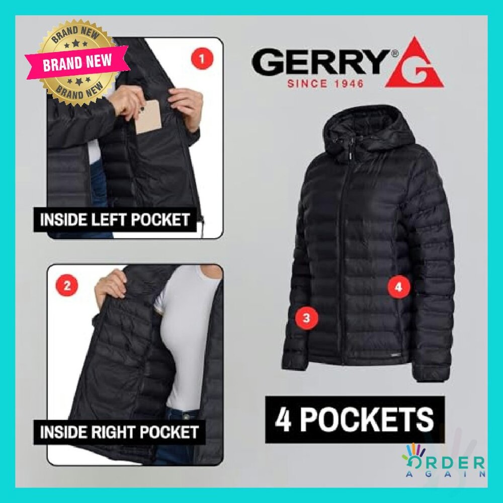 Packable Puffer Jacket Hooded Lightweight Quilted… - image 6